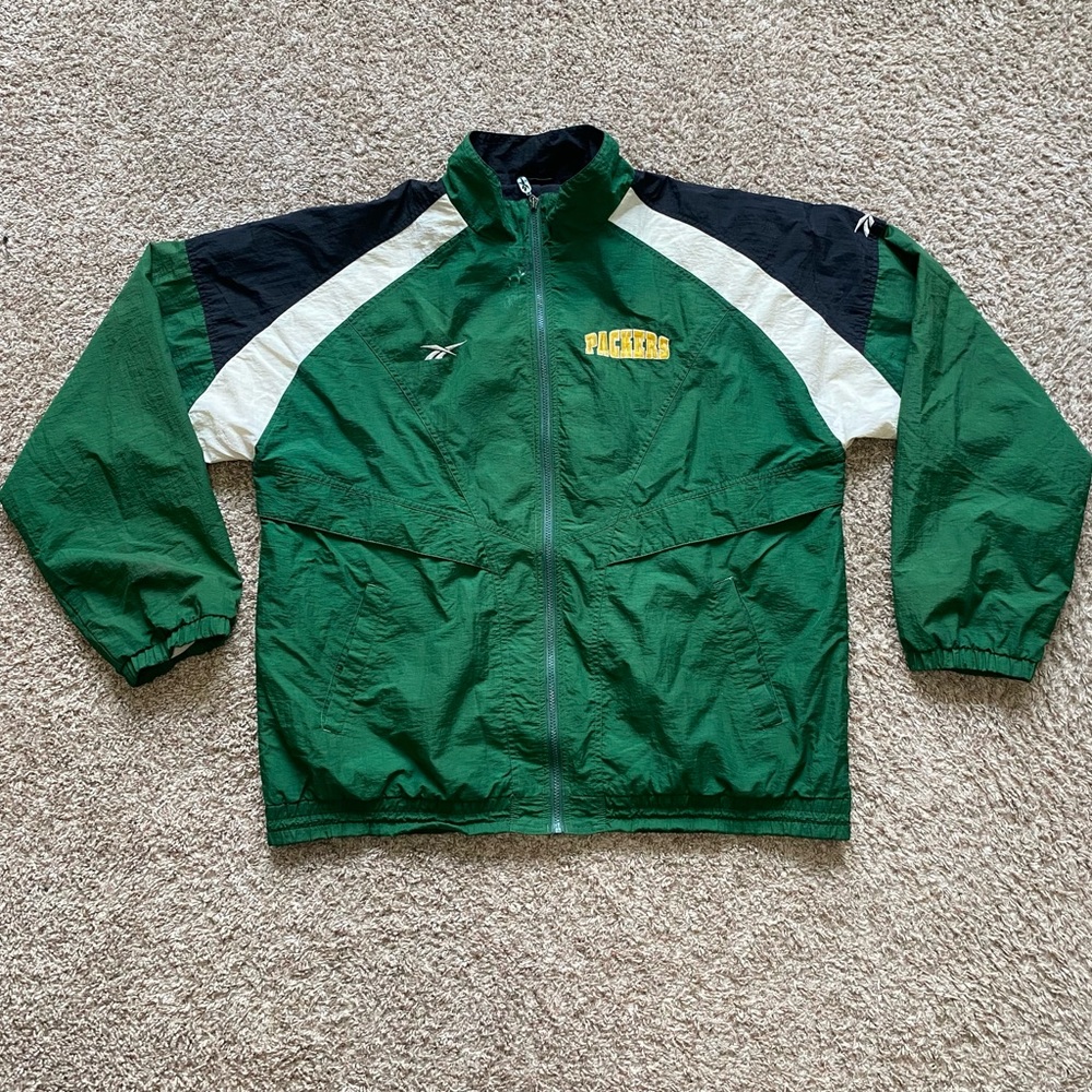 Vintage 90's Reebok‎ NFL Green Bay Packers Pro Line Jacket Men's Size XL